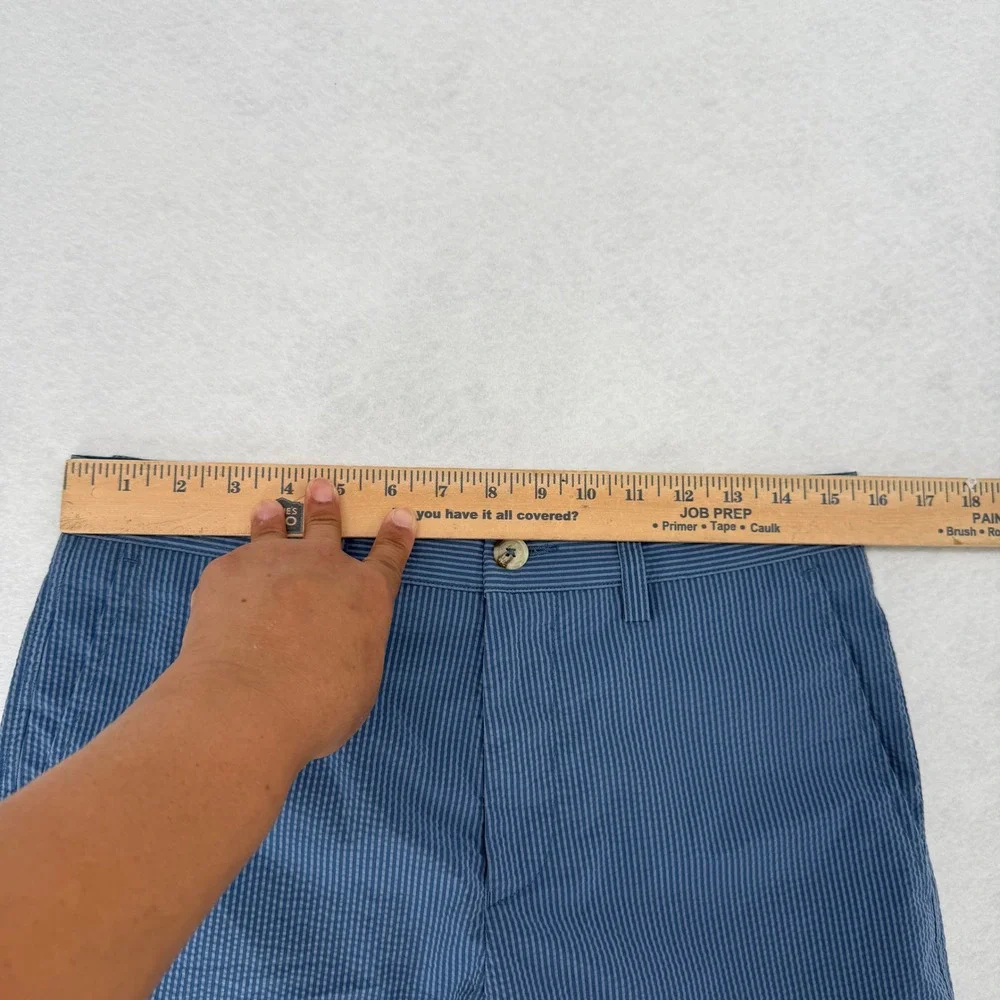 Southern Tide Mens Blue White Striped Seersucker Shorts Size 30 Casual Summer‎